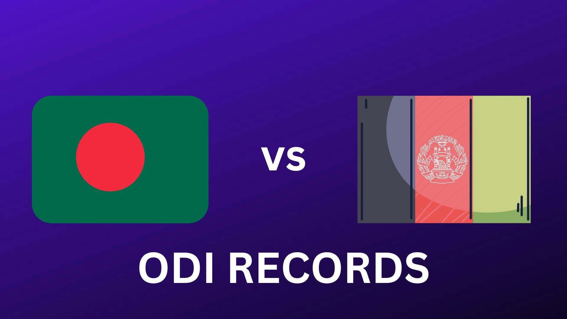 Bangladesh vs Afghanistan ODI Records